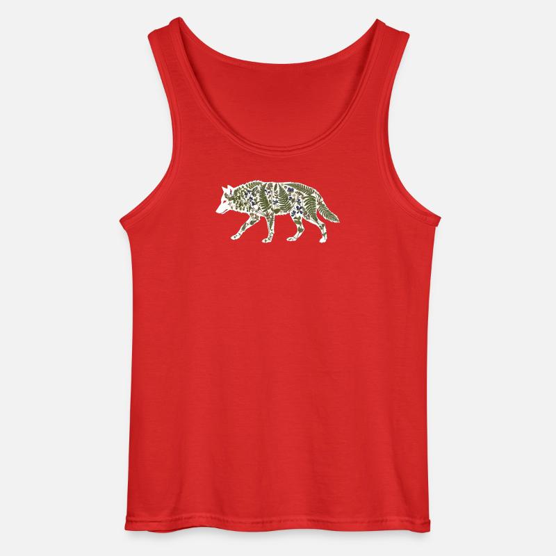 wolf-botanical - Gildan Männer Tank Top - Rot