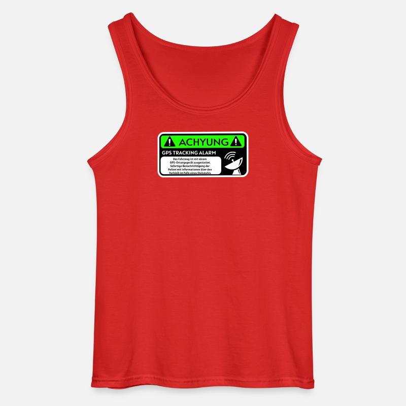 Warnung - Gildan Männer Tank Top - Rot