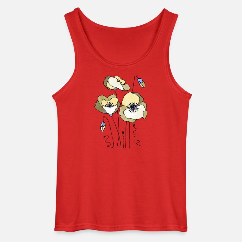 Blumen - Gildan Männer Tank Top - Rot