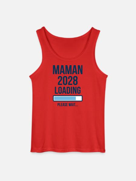 Annonce Grossesse Maman 2028 Loading - Débardeur Gildan Homme - rouge