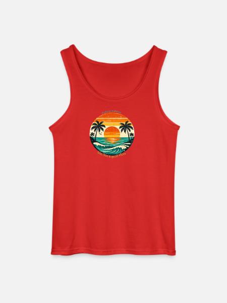 Endless Summer: Sea, Sun & Vibes - Gildan Men’s Tank Top - red