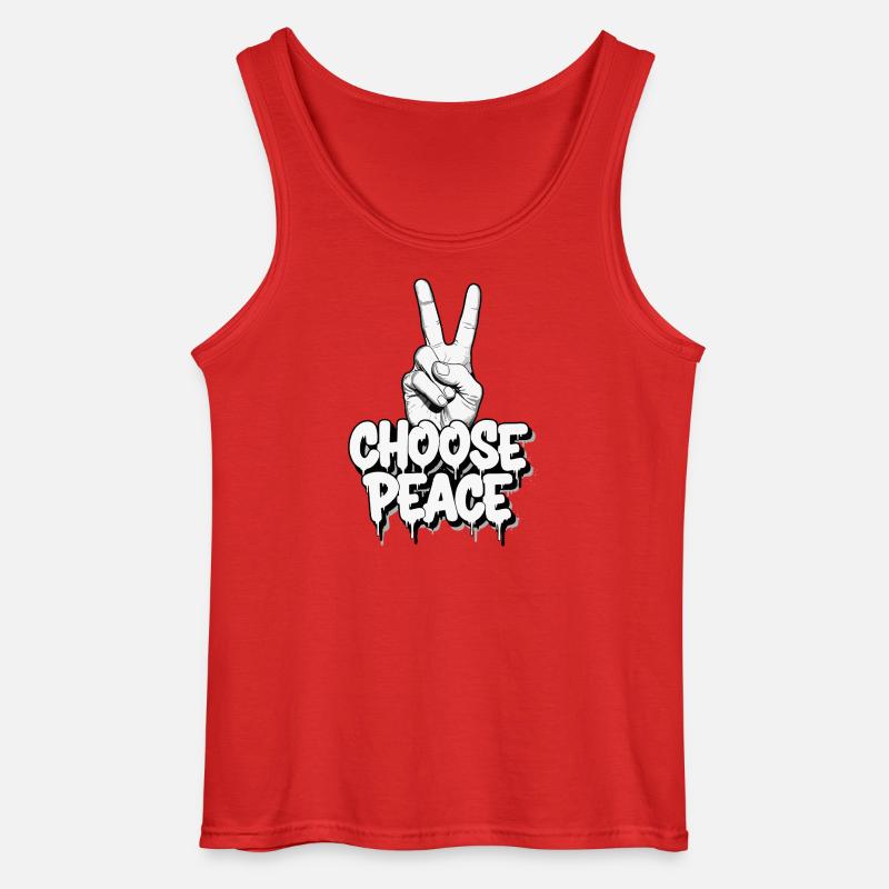 Wählen Sie Peace Graffiti - Gildan Männer Tank Top - Rot