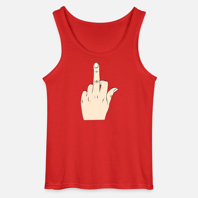 Mittelfinger Modus - Gildan Männer Tank Top - Rot
