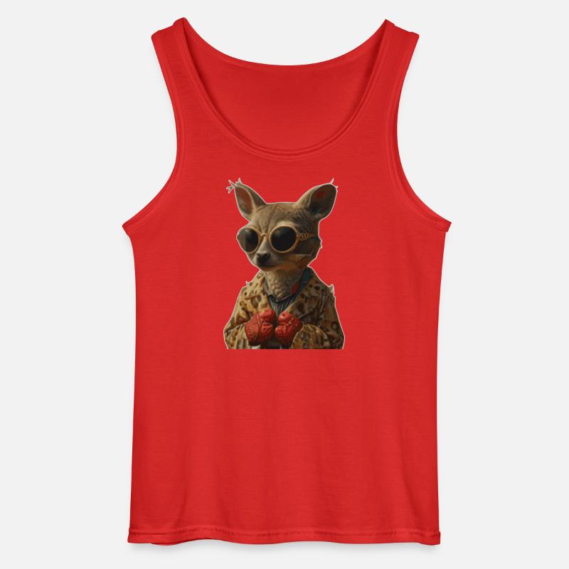 Kangaroo1 - Gildan Männer Tank Top - Rot
