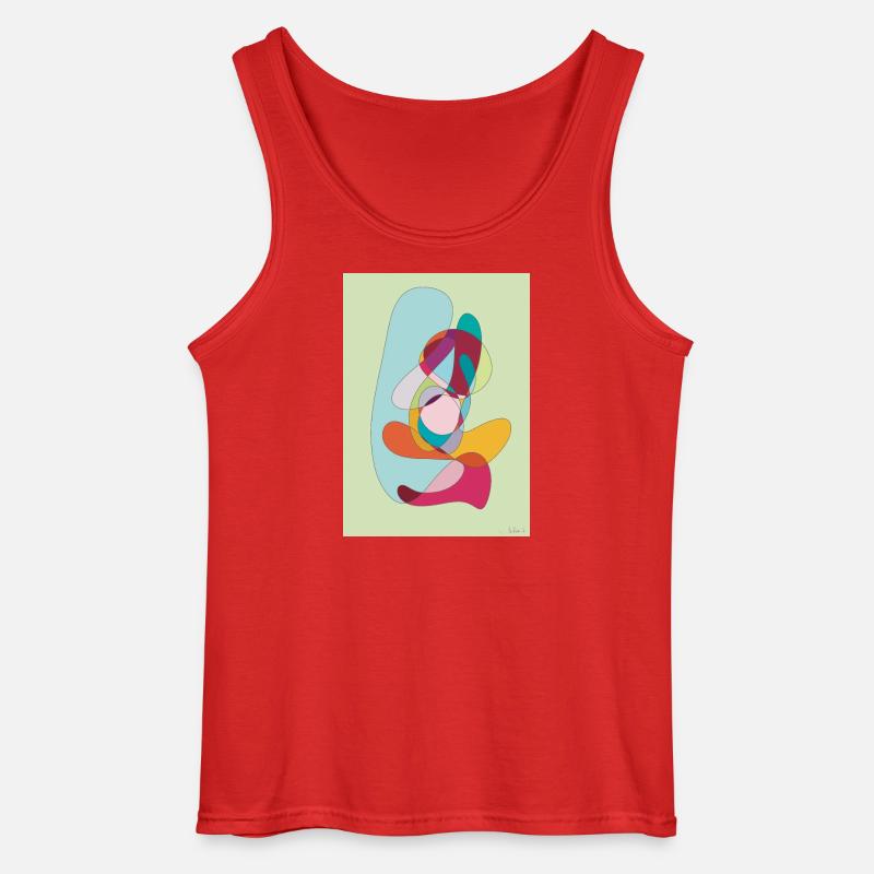 Abstrakte Farbflächen Komposition - Gildan Männer Tank Top - Rot