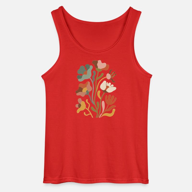 Boho Wildblumen – Blühende Harmonie - Gildan Männer Tank Top - Rot