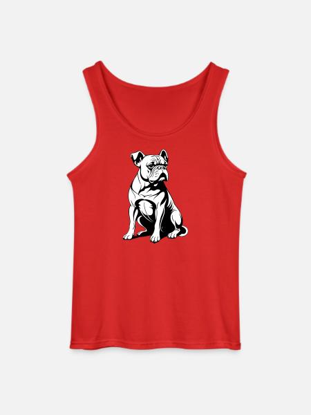 Bouledogue - Débardeur Gildan Homme - rouge