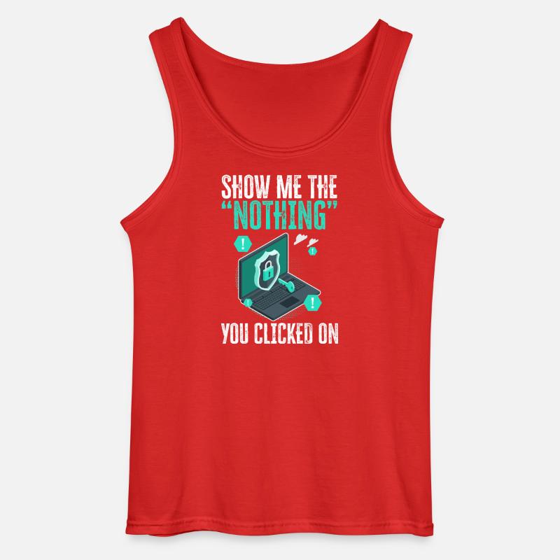 Sjov cybersikkerhed IT Support IT Security Network - Gildan tanktop til mænd - rød