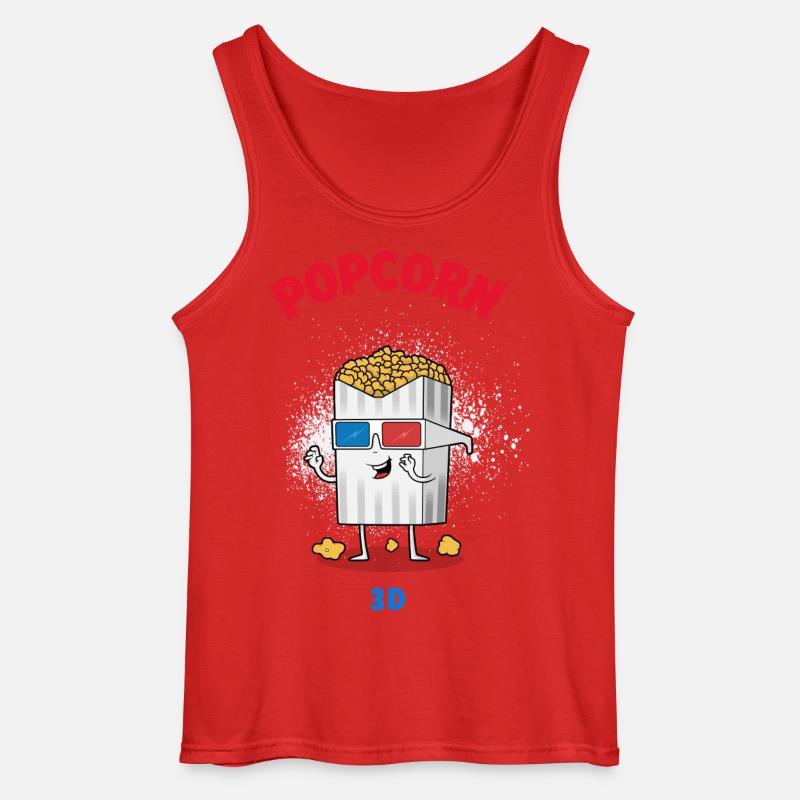pop corn - Gildan Men’s Tank Top - red