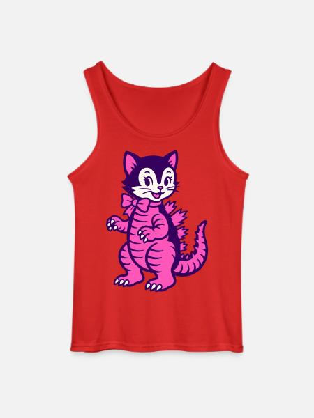 Chat monstre - Débardeur Gildan Homme - rouge