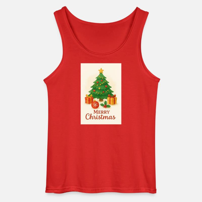 Weihnachtsbaum mit Geschenken - Gildan Männer Tank Top - Rot