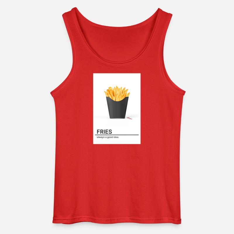 Fries Always A Good Idea - Gildan Männer Tank Top - Rot
