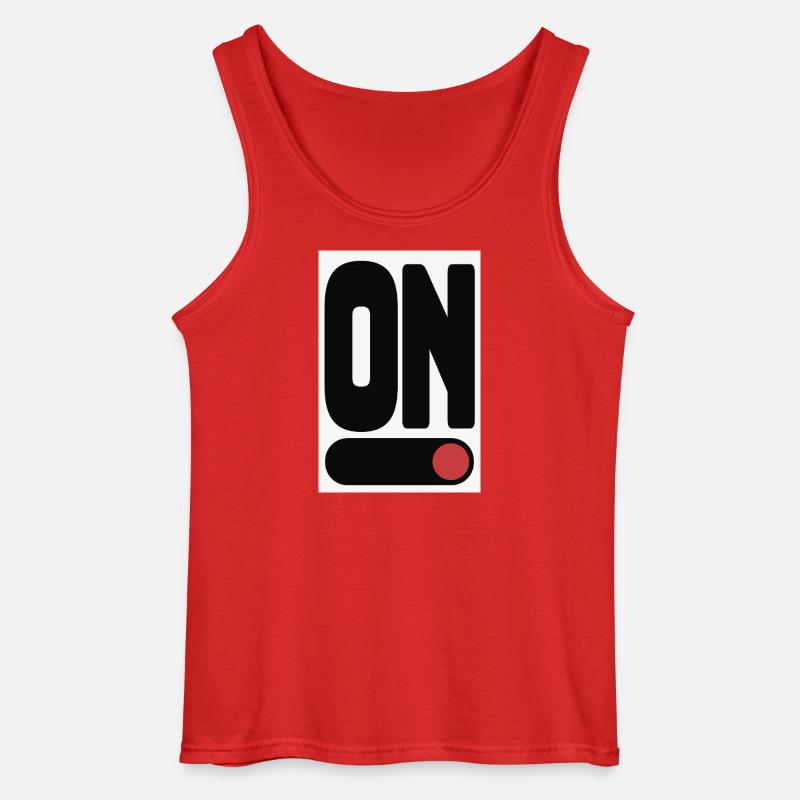 ON Statement Plakat Minimalistisk Design - Gildan tanktop til mænd - rød