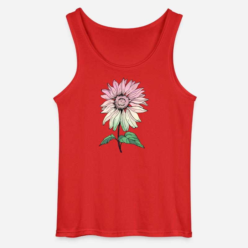 Blume - Gildan Männer Tank Top - Rot