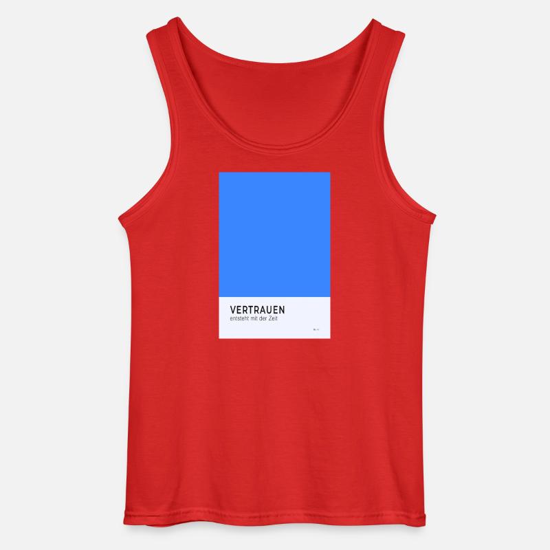 Vertrauen entsteht mit der Zeit Poster - Gildan Männer Tank Top - Rot