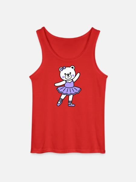 Bear ballet - Gildan Men’s Tank Top - red