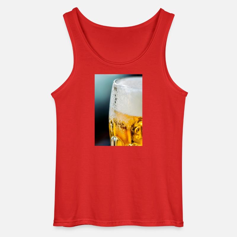 Lichtgold Bierglas Muster - Gildan Männer Tank Top - Rot