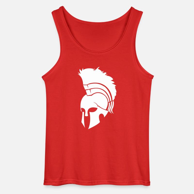 sparta helm - Gildan Männer Tank Top - Rot