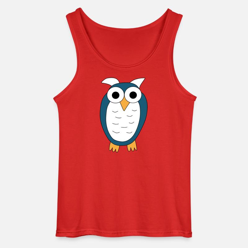 Eule blaue Eule - Gildan Männer Tank Top - Rot