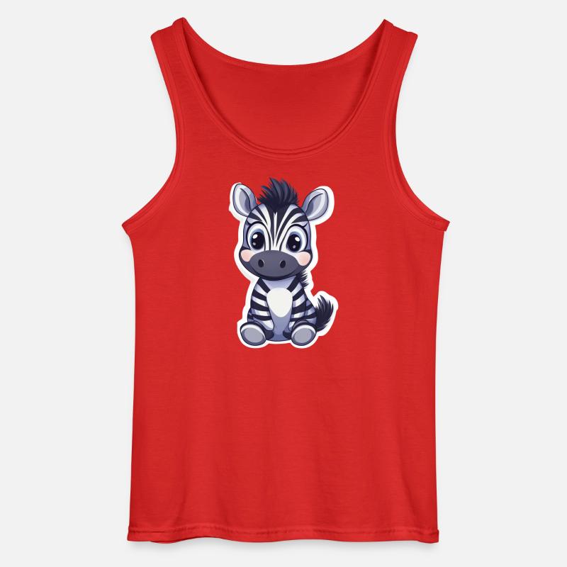 Zebra - Gildan Männer Tank Top - Rot