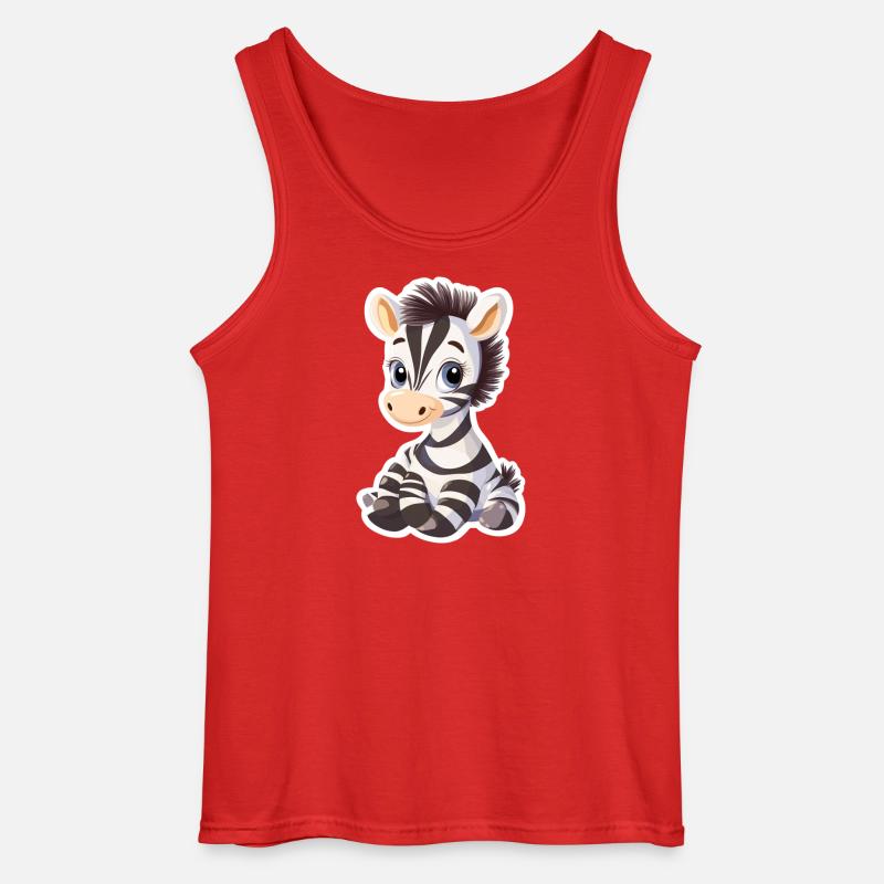 Zebra - Gildan Männer Tank Top - Rot