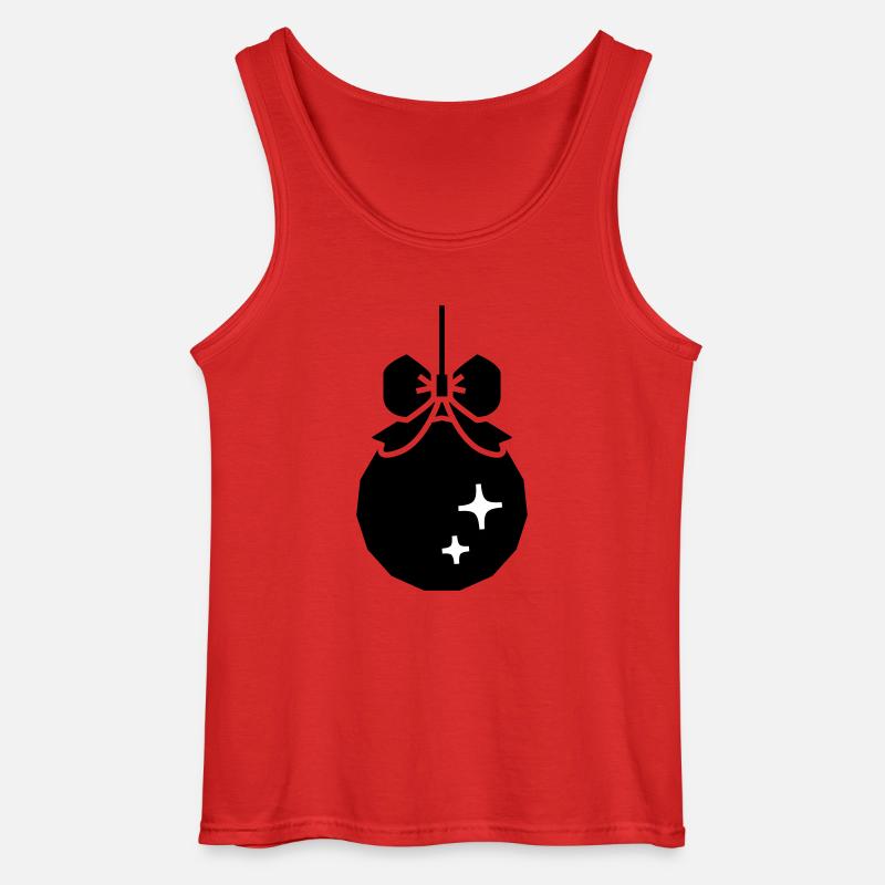 Weihnachts-Deko-Kugel - Gildan Männer Tank Top - Rot
