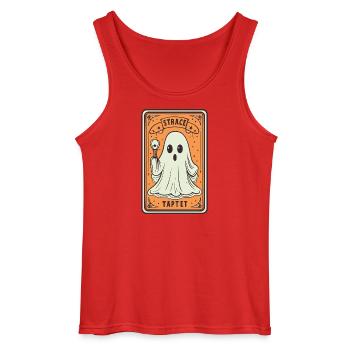Tarot Karte Geist mit Stock - Gildan Männer Tank Top - Rot - Vorne - AI Model Male 185 dark (185cm)