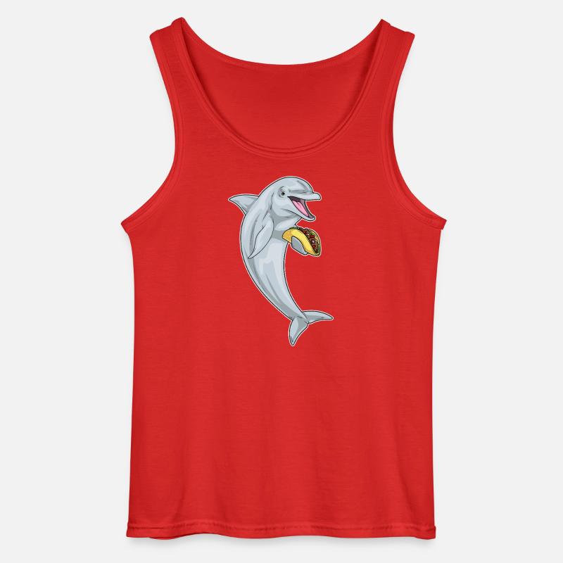 Delfin Taco - Gildan Männer Tank Top - Rot