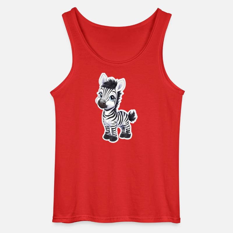 Zebra - Gildan Männer Tank Top - Rot