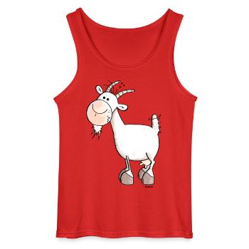 Charmante Ziege - Ziegen - Gildan Männer Tank Top - Rot - Vorne - AI Model Male 185 dark (185cm)