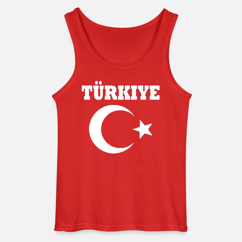 Tyrkiet - Gildan tanktop til mænd - rød