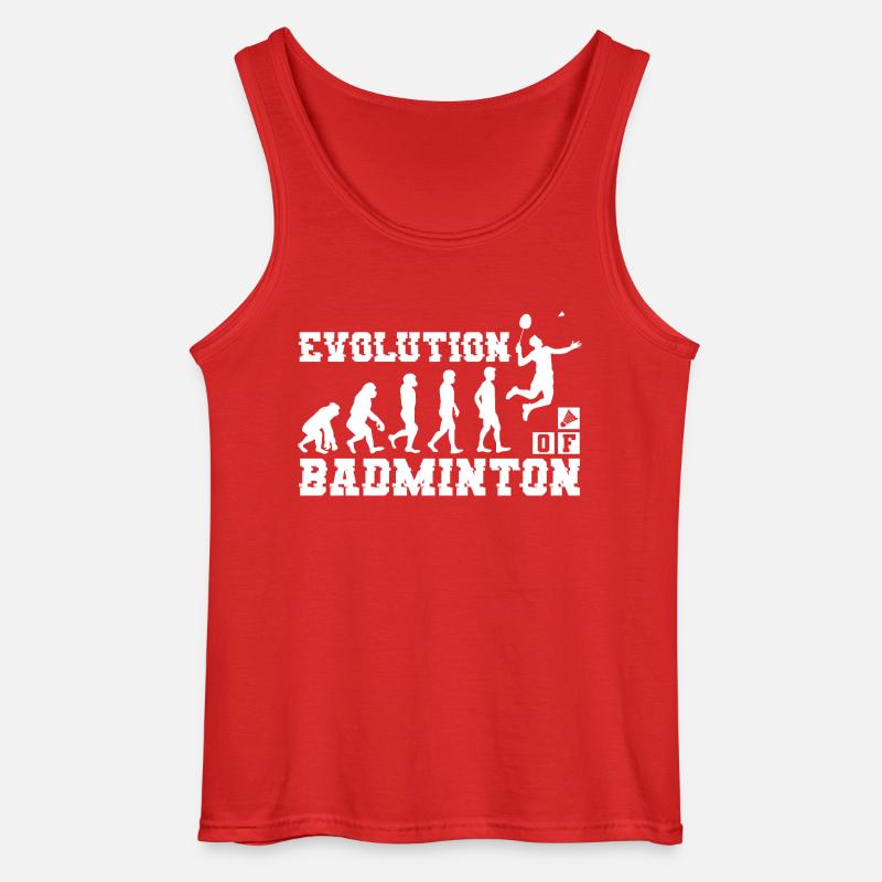 Badminton Evolution Silhouette - Gildan Men’s Tank Top - red