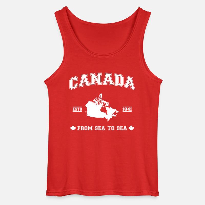Canada map - Gildan Männer Tank Top - Rot
