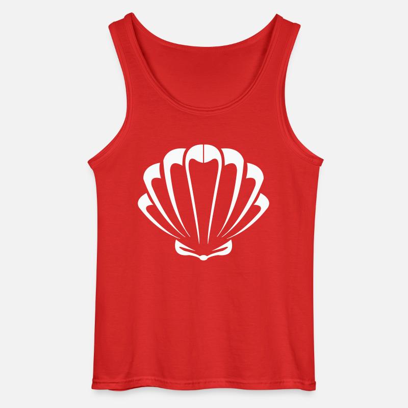 shell - Gildan Men’s Tank Top - red