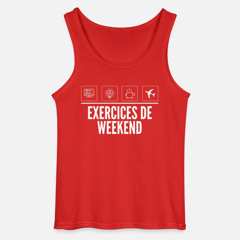 Weekend Exercises - Weekend Exercise - Gildan Men’s Tank Top - red