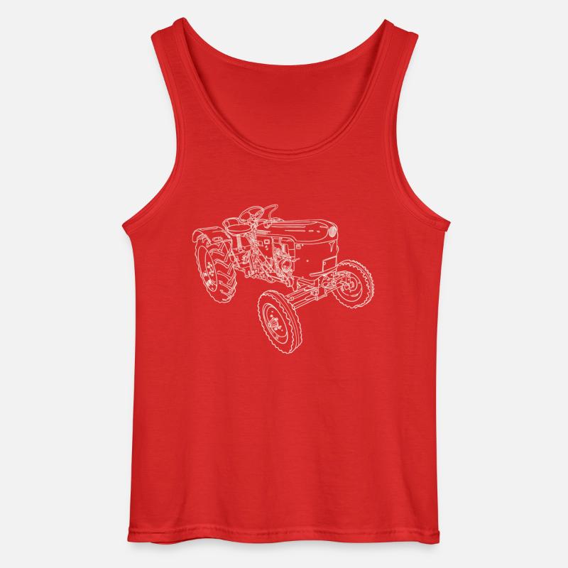 Oldtimer Traktor - Gildan Männer Tank Top - Rot