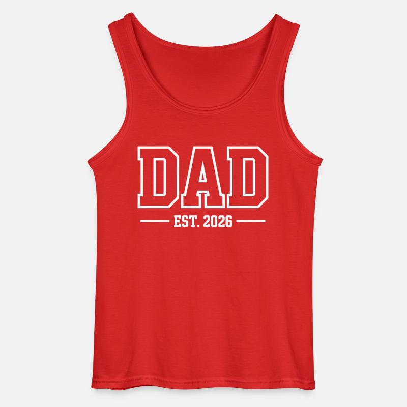 DADDY EST 2026 - Gildan Männer Tank Top - Rot