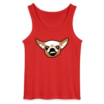 Chihuahua Kleiner Hund Böse Knirschen Nervig Wut - Gildan Männer Tank Top - Rot - Vorne - AI Model Male 185 dark (185cm)