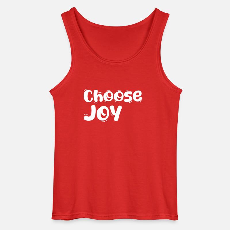Choose Joy - Gildan Männer Tank Top - Rot