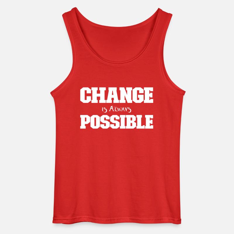 Change is always possible - Gildan Men’s Tank Top - red