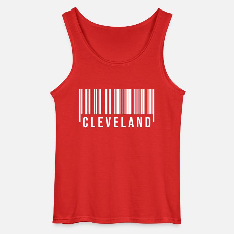 Cleveland Barcode - Gildan Männer Tank Top - Rot