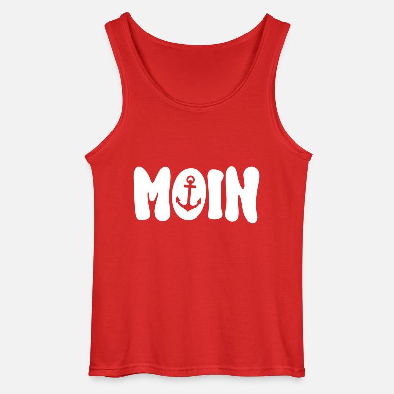 Moin Anker weiß - Gildan Männer Tank Top - Rot