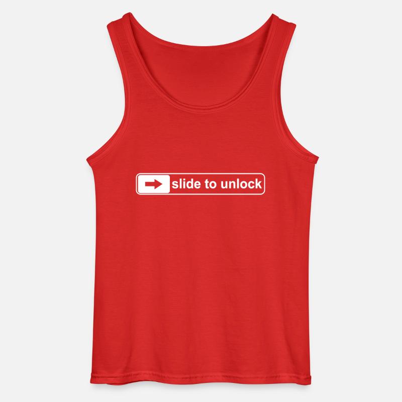 slide to unlock - Gildan Männer Tank Top - Rot