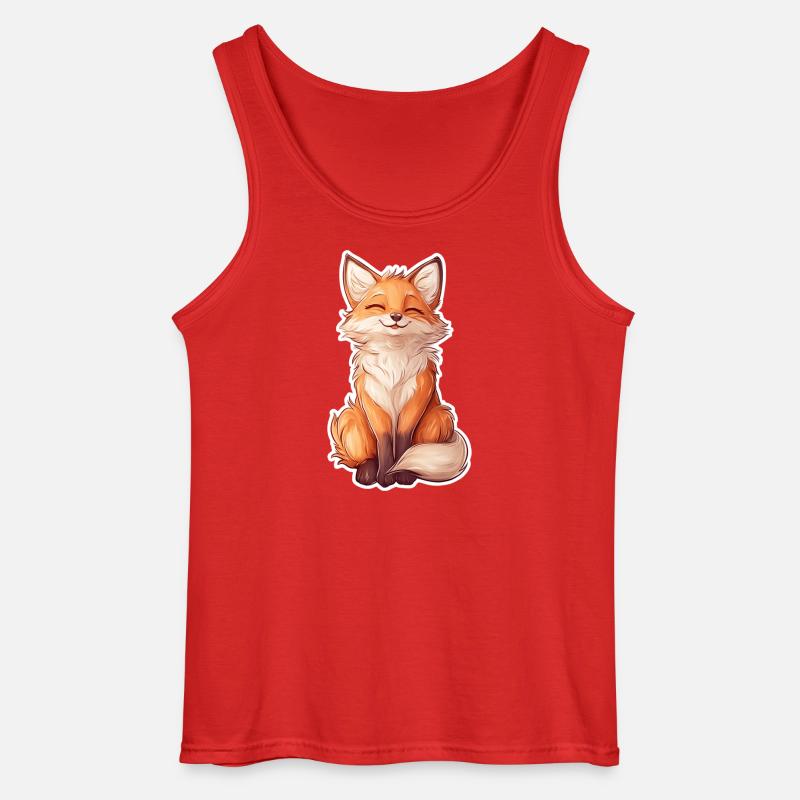 Fuchs - Gildan Männer Tank Top - Rot