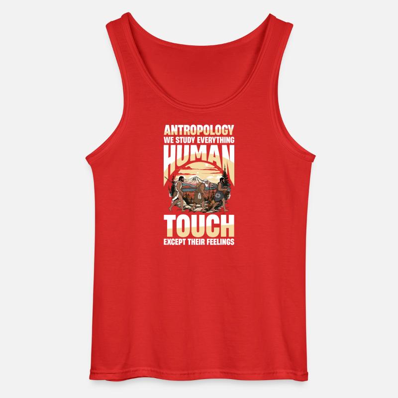 Antropology We Study Everything Human Touch - Gildan Männer Tank Top - Rot
