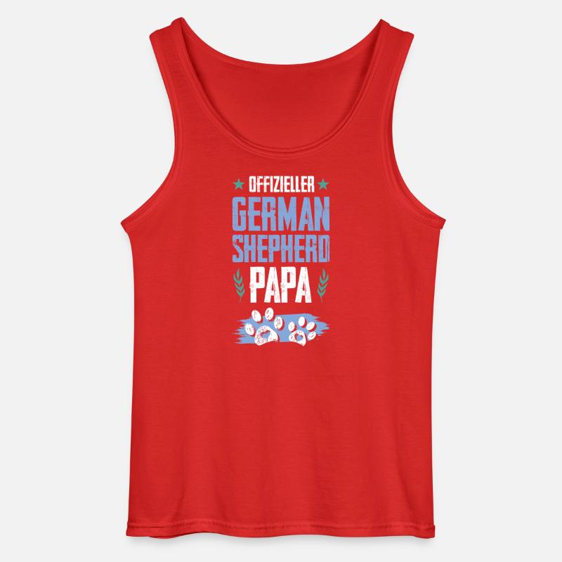 deutscher schäferhund hunde papa - Gildan Männer Tank Top - Rot