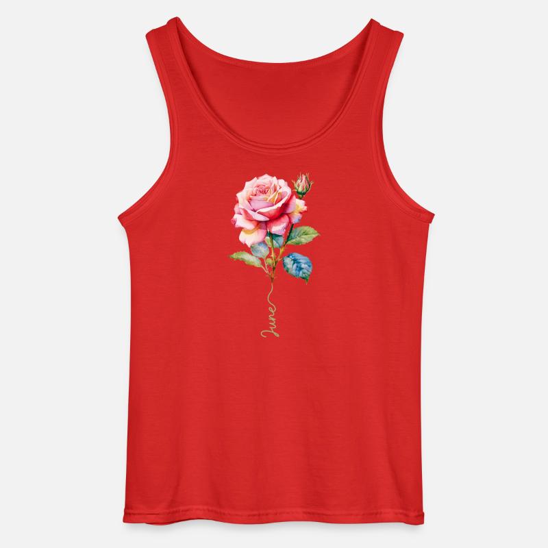 Rosa lackiert mit lebendigen Details - Gildan Männer Tank Top - Rot