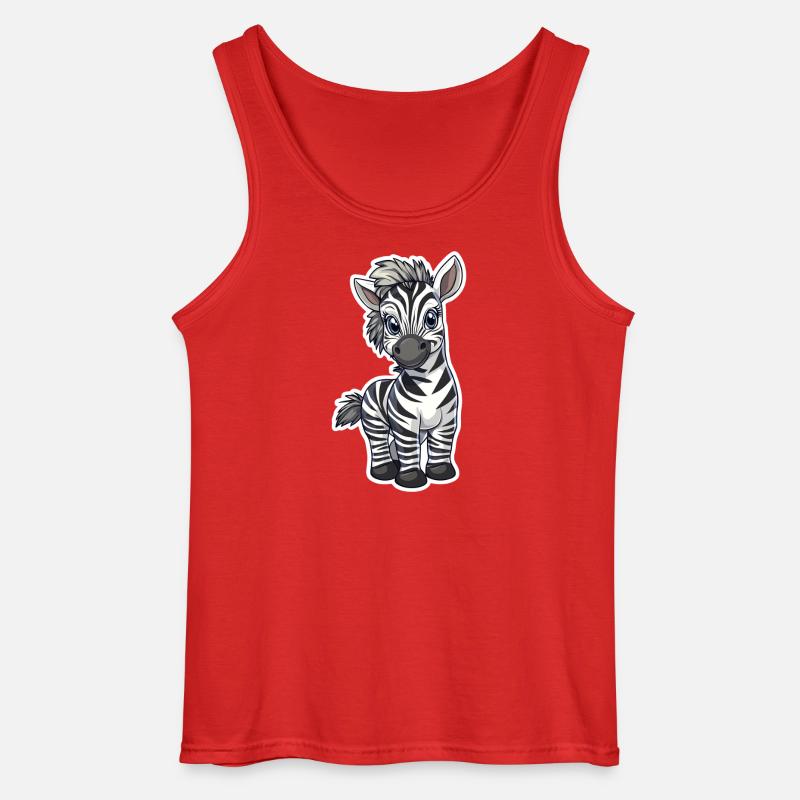 Zebra - Gildan Männer Tank Top - Rot