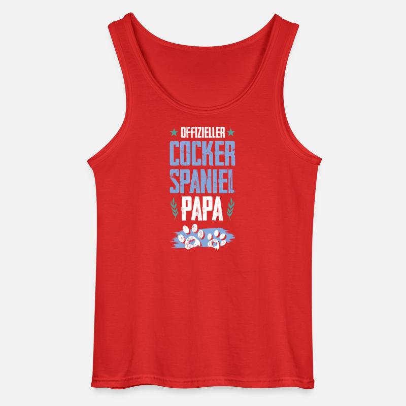 cocker spaniel hunde papa - Gildan Männer Tank Top - Rot