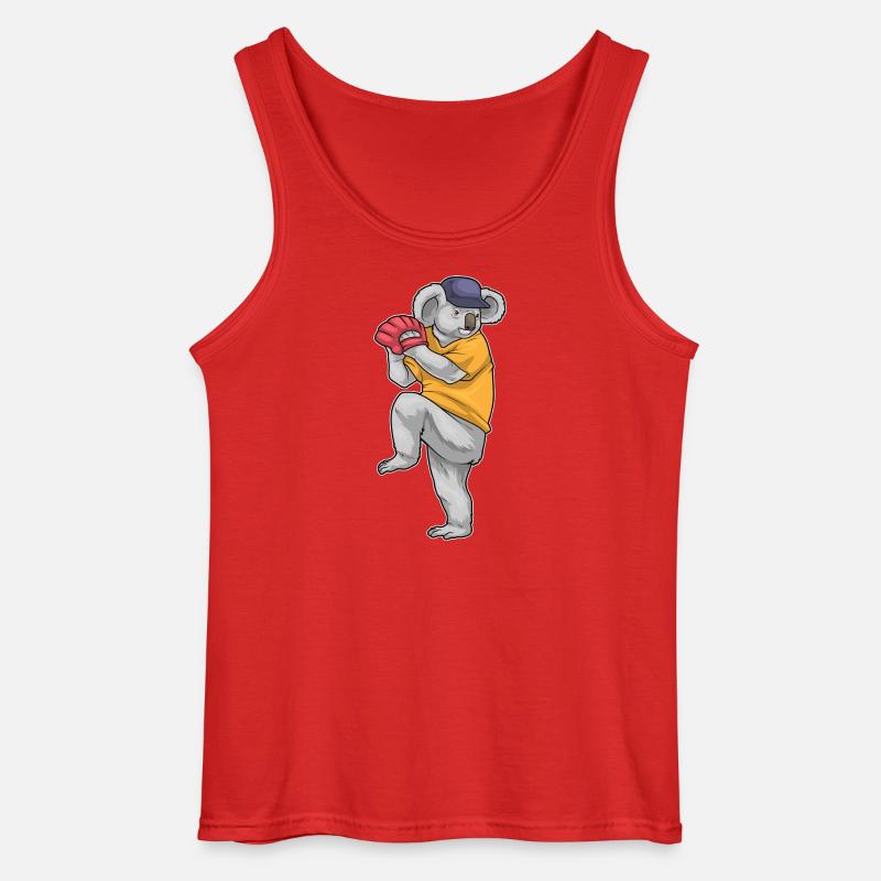 Koala Baseball Baseballhandschuh - Gildan Männer Tank Top - Rot